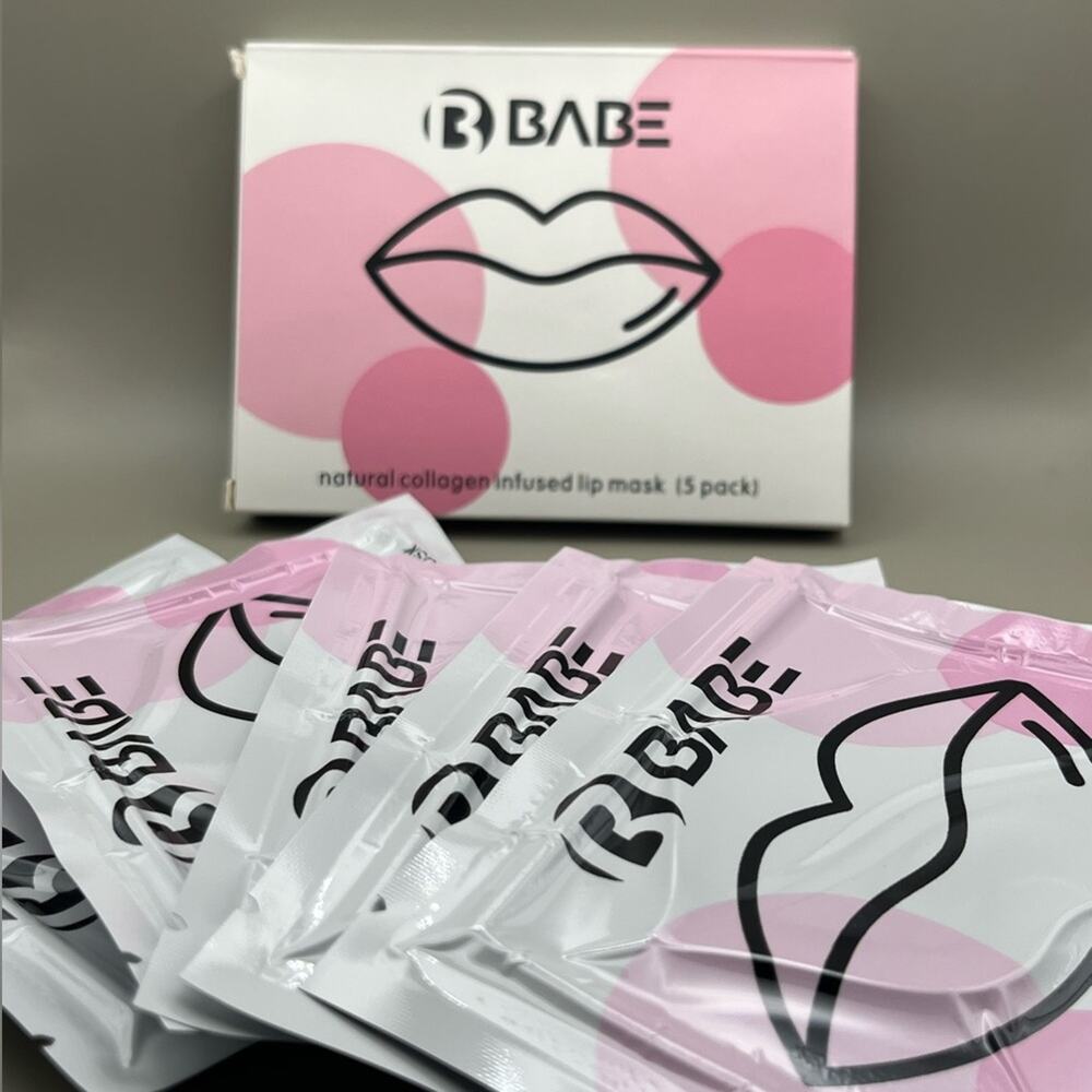 Babe Natural Collagen Infused Lip Masks (Pack of 5)